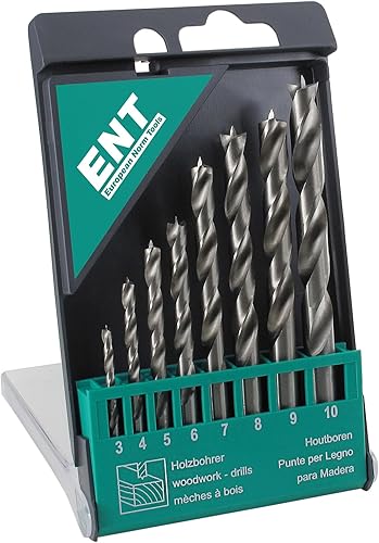 ENT 8-tlg. HSS-G Holzbohrer-Set - 3-10 mm - Cheap-Us