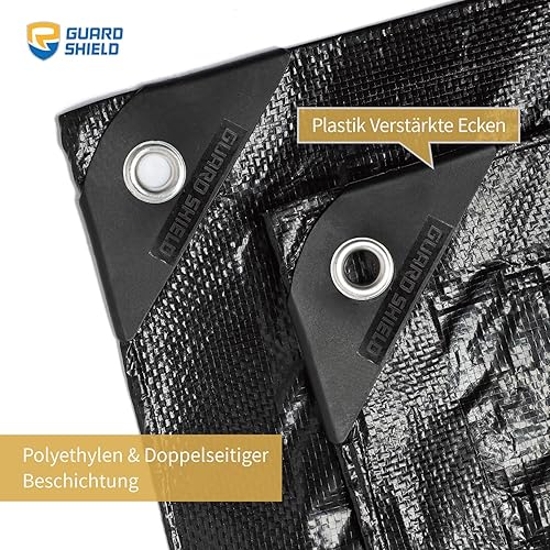 GUARD SHIELD Abdeckplane mit Ösen Wasserdicht 2m x 3m Grün Multifunktionale Polyester-Plane 120g/㎡ Gewebeplane Schutzplane Allzweckplane, Reißfest, UV-stabilisiert - Cheap-Us