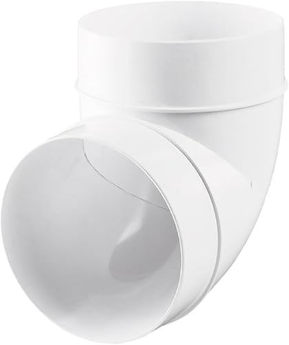 Rohrbogen 90 Grad Lüftungs Rundrohr Bogenverbinder für Rohre 100 mm PLASTIVENT Kunststoff Lüftungskanal 90° Segmentbogen für Rund Lüftungsrohre Belüftungsanlagen PVC Verbinder Ø100 - Cheap-Us
