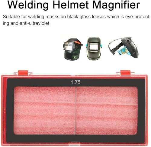 Vergrößerungs Schweißlinse, Augenschutz Schweißhelm Lupe 0,75/1,25/1,75/2,25 Dioptrien Schweißhelm Lupe/Betrüger Linse, Schweißlinsen Lupe(1.75) - Cheap-Us