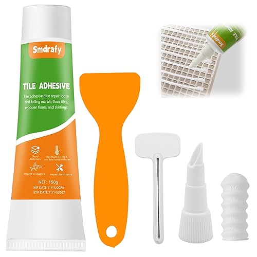 Smdrafy Fliesenkleber Bad, Fliesenkleber Außen Frostsicher, Fliesen Kraftkleber für innen & außen, Montagekleber Extra Stark, für Fliesen, Zement, Stein, Boden, Wand, 150g - Cheap-Us