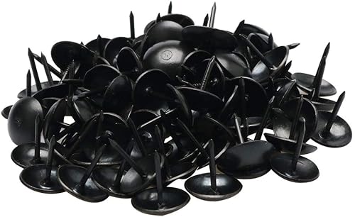 sourcing map 100Stk Haus Metall Runde Kappe Polsternagel Push Stift Möbel Nagel Schwarz 11 x 13mm de - Cheap-Us
