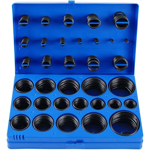 TECPO Gummi Dichtungsringe O Ring Sortiment, 419 teilig Ø 3-50 mm Durchmesser Dichtungsgummi Dichtring Set - Kraftstoff, Säure, Öl, UV, Hitze Beständig Sanitär, KFZ, Rohr Reparatur Dichtung Satz - Cheap-Us