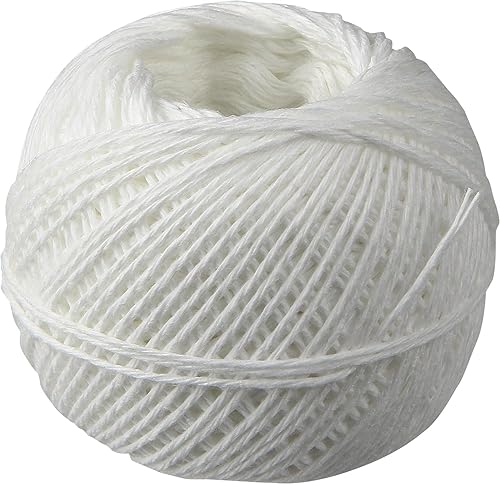 Fackelmann 12313 Koch-Bindfaden, 100m Küchen-Schnur in Spenderbox, Küchengarn für Fleisch, Gemüse oder,Fisch (Farbe: Weiß), Weiß, 6 Stück (Packung mit 2) - Cheap-Us