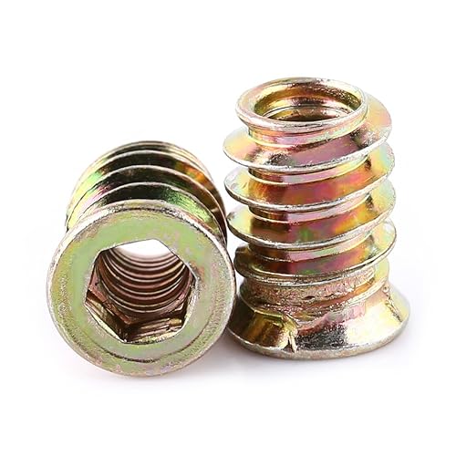 20 Stück Gewindebuchse Einschrauben Einschlagmutter Innensechskant Verzinktes Carbon Stahl M6 M8 M10 Vollgewinde(M6*15mm) - Cheap-Us