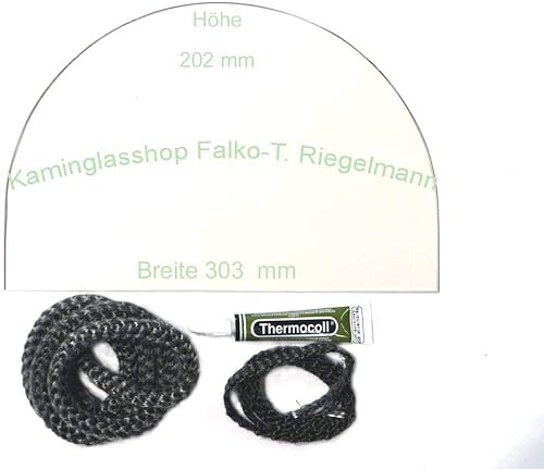 Kaminglas Sichtscheibe 4 mm, passend für Bruno mit Set 2 - Cheap-Us