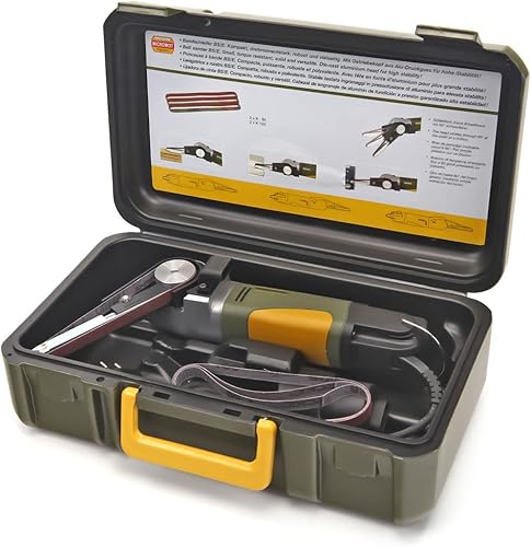 Proxxon 28536 Bandschleifer BS/E mit je 2x Schleifband 10 x 330 mm K80 & K180 Schleifarm Schwenkbar 80 Watt 230 Volt mit Koffer - Cheap-Us