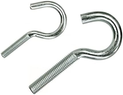 Metrische Schraubhaken Edelstahl V2A, Gewinde M4-M8, Hakenschraube halbrund Haken (25, M5 x 50 mm) - Cheap-Us