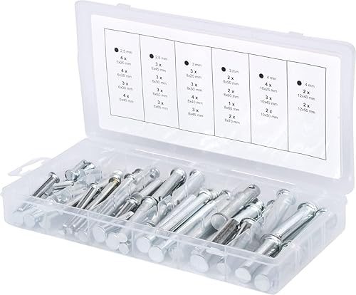 KS Tools 970.0210 Sortiment Sicherungsbolzen, Ø 5-12mm, 21 Größen, 60-tlg. - Cheap-Us