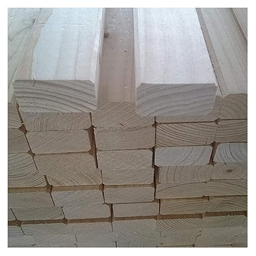 TUGA - Holztech Naturbelassenes Holz 10 Stück B/C - Ware KVH Rahmenholz 24mm x 44mm x 2000mm Fichte Leisten gehobelt gefast Gartenzaun Zaun Kleintiergehege - Cheap-Us