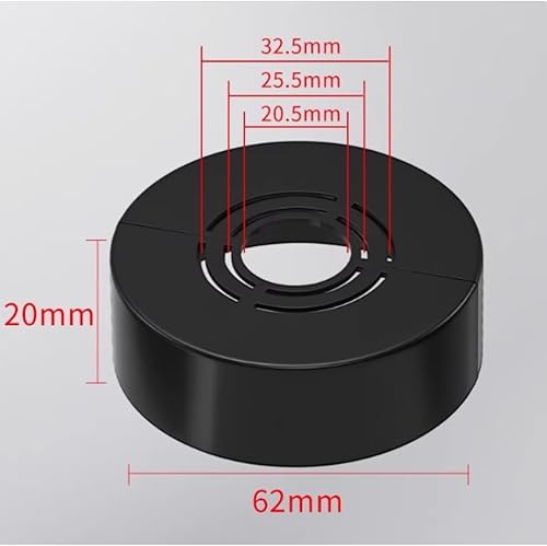2 Stück Duscharmatur Rosette 3 Größen in 1,Abdeckrosette Geteilt für Ø 21mm/26mm/33mm,Rohrabdeckung,Gewinderosette,Rosette Wasserhahn,Heizungsrohr Rosette,Rosetten für duscharmaturen(60 * 20) - Cheap-Us
