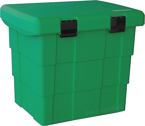 DAKEN Streugutbehälter 108 ltr. Gruen, Streugutbox, Streusalzbox, Sandbox, Lagerbehälter, Pick-up Box, Anhängerbox, Deichselbox, Streukiste, Salzlager, Winterdienst - Cheap-Us