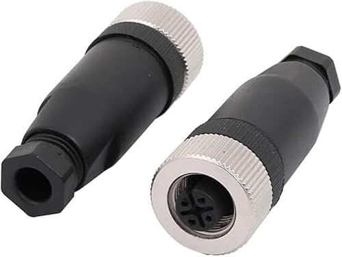 Elecbee 2 Stücke M12 5 polig Aviation Stecker, A Code Sensorkabelstecker Gewindesicherung Rundsteckverbinder IP67 Wasserdicht Industrieller Rundstecker für den Außenbereich (Weiblich) - Cheap-Us