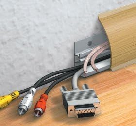 Kabelkanal Sockelleiste/Fußbodenleiste in 6 Dekoren [Eiche, 1,10 m]. Entspricht 8,05 EUR/Meter - Cheap-Us