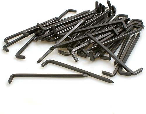 Design61 50x Konsolhaken Stahlhaken Vierkantdraht Ø 2,5 x L 40 mm aus Eisen - Cheap-Us