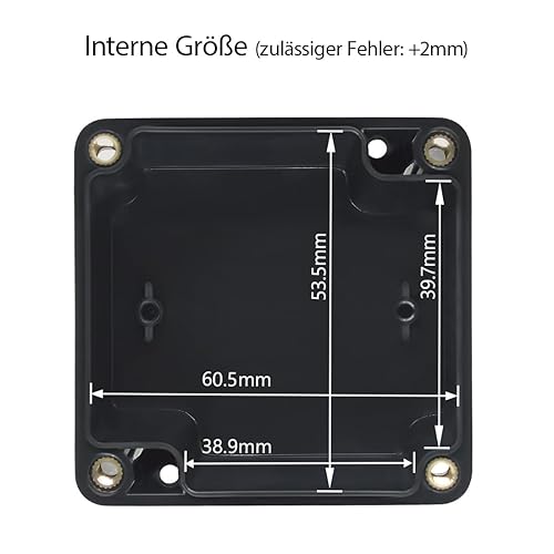 LeMotech Projekt Box ABS Kunststoff Verteilerkasten IP65 Wasserdicht Elektrische Boxen Universal Gehäuse Schwarz Außengröße 100x68x50mm(2 Stück) - Cheap-Us