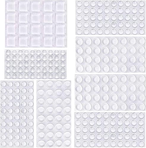 Gummipuffer, 316 Elastikpuffer, Anschlagpuffer Transparent Selbstklebend, Gumminoppen für Glasplatten, Schutzpuffer Möbelpuffer Gummifüße Selbstklebend für Tür Tastatur (8 Größen) - Cheap-Us