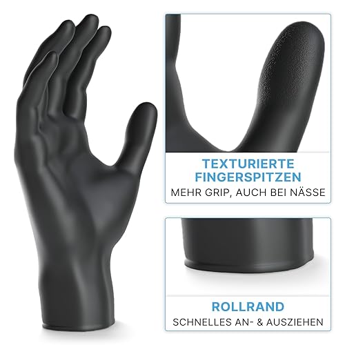 ARNOMED Einweghandschuhe Blau Extra Stark, Einmalhandschuhe in M, 50% dickere Nitrilhandschuhe, 100 Stk./Box, Handschuhe Einweg puderfrei, latexfreie Gummihandschuhe, Einweghandschuhe in S, M, L & XL - Cheap-Us