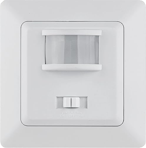 Milos Bewegungsmelder 160° Unterputz Innen 250V Ersetzt einen Lichtschalter 2-Draht Anschluss ohne Nullleiter LED 3-100Watt Weiß - Cheap-Us