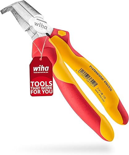 Wiha Installationszange TriCut electric VDE (38853), Seitenschneider + Abisolierzange + Abmanteln | Elektrikerzange für Schalter + Steckdosen | 170 mm - Cheap-Us
