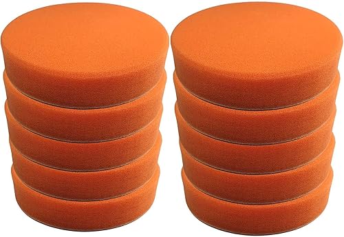 Craft-Equip Basic 13er Sparpack 150mm Polierschwämme orange glatt + Craft-Equip orangene randlose Microfasertücher 40 x 40cm - Cheap-Us