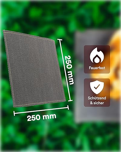 WIKA FlexProtect Feuerschutzmatte, hochtemperaturbeständig (900 °C dauerhaft/1.150 °C kurzzeitig) und Nicht brennbare Lötmatte aus mechanisch belastbarem Gewebe, Feuerfeste Unterlage, Outdoor/Indoor - Cheap-Us