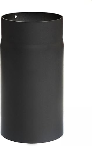 raik Rauchrohr/Ofenrohr 120 mm Durchmesser 250 mm Länge Stahlblech 2 mm Schwarz SH004-120-sw - Cheap-Us