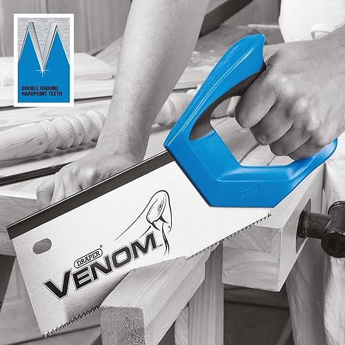 Draper 82199 Venom Doppelschliff 12PPI Zapfensäge, 250 mm Klingenlänge, Blau - Cheap-Us