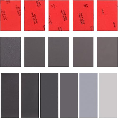 Tanstic Schleifschwamm mit 800 - 1000 Körnungen, flexibel, nass und trocken, weicher Schaumstoff, Schleifblöcke mit 6,4 cm langem Pinsel für Holz, Metall, Trockenbau, Möbel, 21 Stück - Cheap-Us