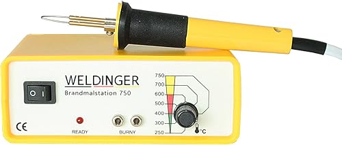 WELDINGER Brandmalstation BS 750 - regelbare Brennerstation - Brandmalgerät (40 W) 5 Jahre Garantie - Cheap-Us