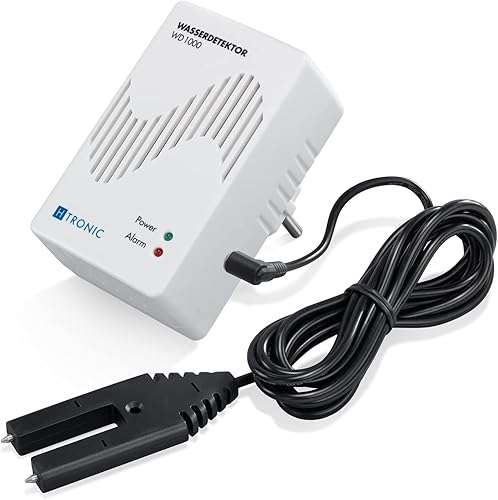 WD 1000 Wasserdetektor (Wassermelder, Wasseralarm, Wasserwächter) mit externem Wassersensor gegen Wasserschäden - Cheap-Us