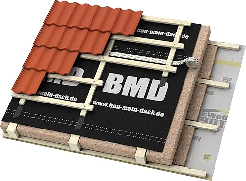 BMD 2x Multi-Allrounder Klebeband (50mm x 25m) zur Verklebung von Unterspannbahn Fassadenbahnen Dampfbremsen Dampfsperren CE Siegel/DIN 4107 Teil 7 - Cheap-Us