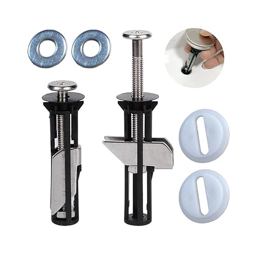 Neu Toilettensitz Schraubensatz 2 Stück, Universal lang, Edelstahlmutter Schraube, Toilettendeckel Wartung Zubehör, einfach zu installieren (Screws-JS2) - Cheap-Us