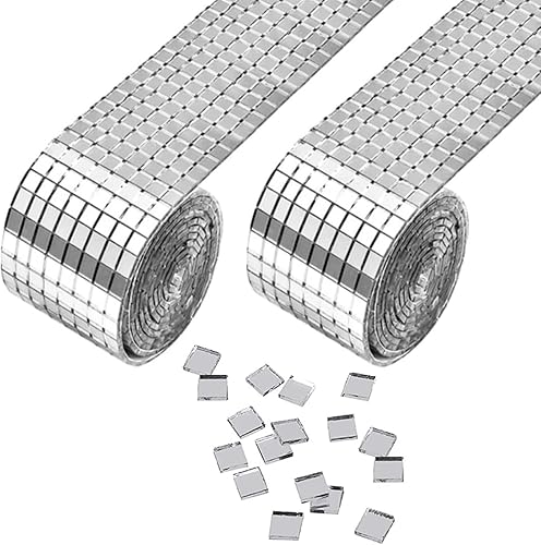 5 x 5 mm Mini Spiegelmosaiksteine,3200 Stück Selbstklebende Mosaikfliesen Quadratische Glasspiegel Mosaikfliesen Spiegel für Basteln und Dekorieren für Diy Küche Badezimmer Silber - Cheap-Us