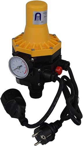 Agora-Tec® Durchflusswächter DWv-3 mit Kabel, Pumpen Druckschalter zur Pumpensteuerung für Kreisel- und Tiefbrunnenpumpen ideal für Anwendungen mit geringem Durchfluss z.B. Toiletten (kein Takten) - Cheap-Us