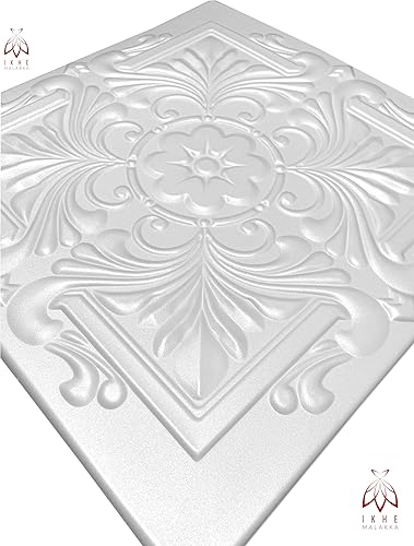 6m² - 24 Stück 3D Paneelen aus Polystyrol, 50x50cm Deckenpaneele, Wandpaneele, Dekoren, Decken - Wandverkleidung, 2-3mm dick- Styropor XPS 0831 Schwarz - Cheap-Us