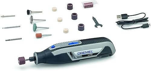 Dremel Lite 7760 Akku Multifunktionswerkzeug 3.6V, Set mit 15 Zubehörteilen, Variable Drehzal 8.000-25.000 U/min - zum Schnitzen, Gravieren, Schleifen, Schärfen, Reinigen, Polieren, Schmirgeln - Cheap-Us