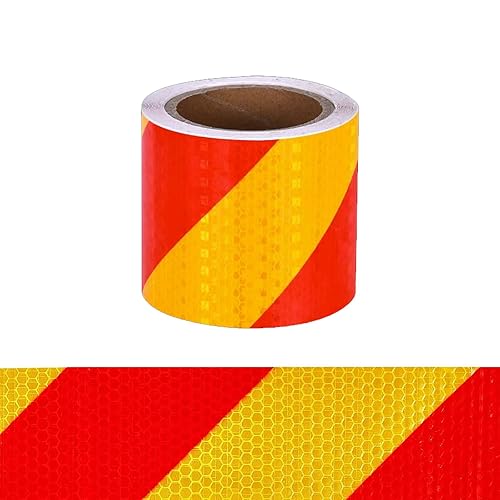 Reflektierendes Klebeband, Wasserdichtes Reflektierendes Klebeband, Reflektierende Aufkleber, Selbstklebend Warnklebeband, Warntafel Aufkleber für Fahrzeuge,Autos,Anhänger,Boote - Cheap-Us