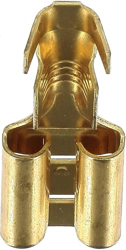 Restagraf Flachsteckhülse, blank, weiblich, 9,5 x 12 mm (2,6 bis 6 mm²) (30 Stück), Messing - Cheap-Us