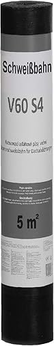 Isolbau Schweißbahn V60 S4 talkumiert - Bitumenbahn mit Glasvlies-Einlage zur Dachabdichtung - 1 x 5 m² Rolle - Cheap-Us