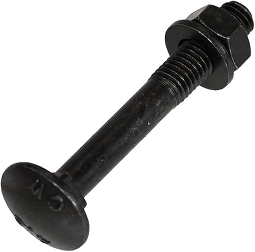 Blackline Schlossschrauben mit Sechskantmuttern und Unterlegscheiben Schloßschrauben schwarz M8 x 30mm 25 Stück SW-13 - Cheap-Us