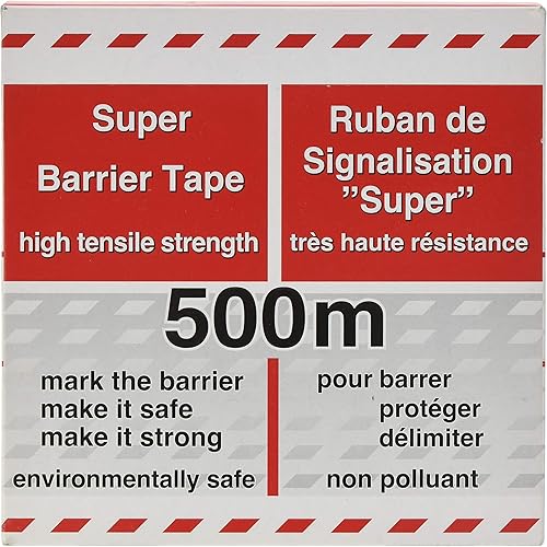 Absperrband rot/weiß geblockt 80 mm breit á 500m - Cheap-Us
