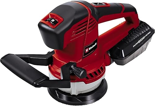 Einhell Exzenterschleifer TE-RS 40 E (400W, 12.000-24.000 1/min Schwingzahl, 125mm Scheiben-ø, aktive Staubabsaugung, Filterbox) - Cheap-Us