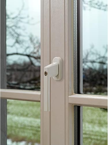 ABUS Abschließbarer Fenstergriff FG110 - Fensterknauf mit Druckzylinder, gleichschließend - ABUS-Sicherheitslevel 2 - 59221 - Weiß - Cheap-Us