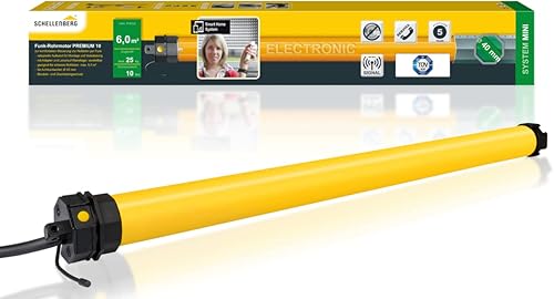 Schellenberg 20510 Rolladenmotor mit Funk, Mini PREMIUM 10 Nm, geeignet zur Funksteuerung, bis 6 m² Fläche, Rohrmotor für 40 mm Welle, Komplettset mit Leiselauf-Wandlager - Cheap-Us