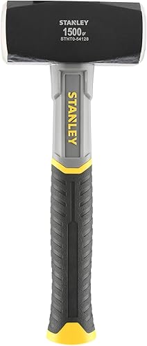 Stanley Fiberglas-Fäustel STHT-54128 (Kopfgewicht 1.500g, 260mm Länge, mit Fiberglas-Kern, optimal ausbalanciert, verstärkte Verbindung zwischen Kopf & Griff, mit Antirutsch-Griff) - Cheap-Us