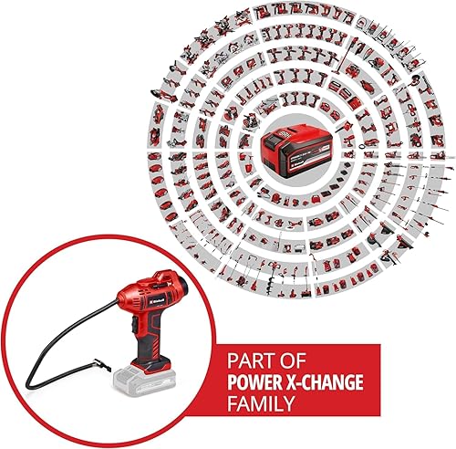 Einhell Akku-Autokompressor CE-CC 18 Li-Solo Power X-Change (Li-Ion, 18 V, max. 11 bar, 60 cm Druckluftschlauch, automat. Abschaltfunktion, Lieferung ohne Akku & ohne Ladegerät) - Cheap-Us