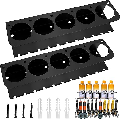 babikeen Dosenhalter für Sprühflaschen, 2 Stück Sprühflaschenregal mit 11 Löchern und 6 Dosenhalter Schlitzen Aufbewahrungsregal Spraydosenhalter Werkstatt Halterung für Garage und Zuhause - Cheap-Us