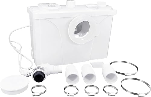 Froadp 700W Hebeanlage WC Integriert Fäkalienpumpe mit Rückschlagventil 180L/min Vier Wassereinlässe Schmutzwasserpumpen Hebewerk für Abwasser Kleinhebeanlage Schmutzwasser für Toiletten Waschmaschine - Cheap-Us