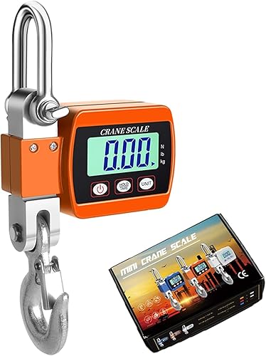 Digitale Kranwaage, 500KG 1100lbs Elektronische Hängewaage, Industrie Hängende Waage mit präzisem Sensor, Mini tragbare LCD Waage mit Haken, Zugwaage Wildwaage Digital für Jagd, Bauernhof, Fabrik - Cheap-Us